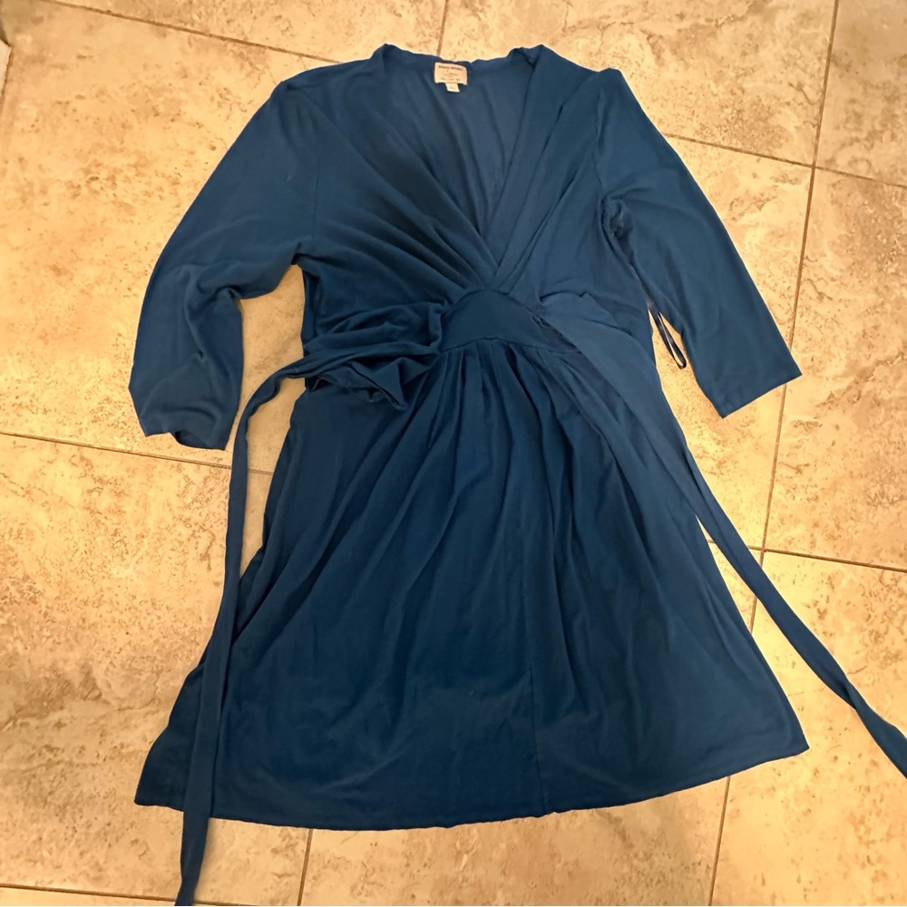 Banana Republic x Issa London Blue Wrap Dress Size L - Picture 5 of 11